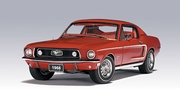 FORD MUSTANG GT 390 1968 (RED) (72801)